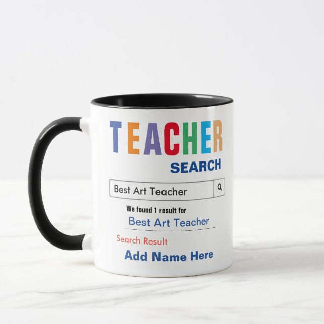 Mug Boue-cadeau de professeur d'art (Gauche)