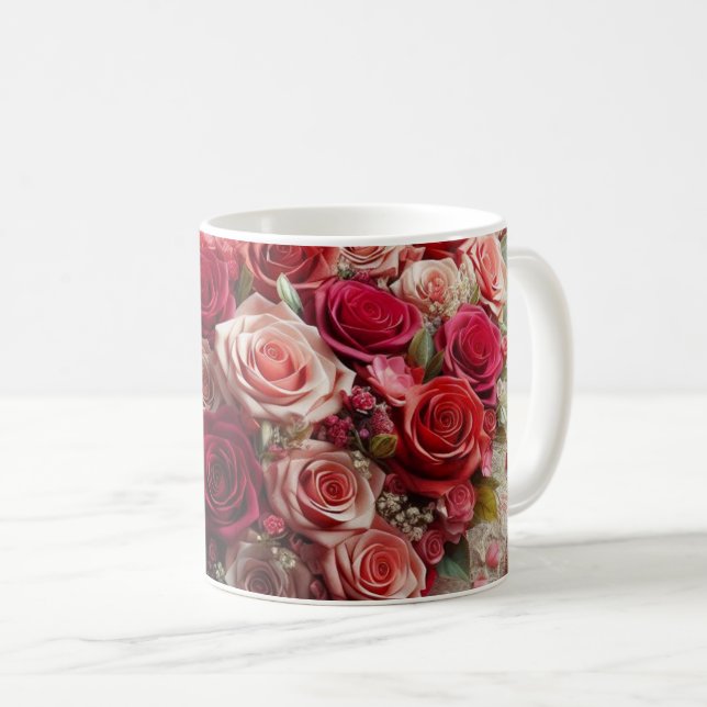 Mug Boue classique florale (Devant droit)