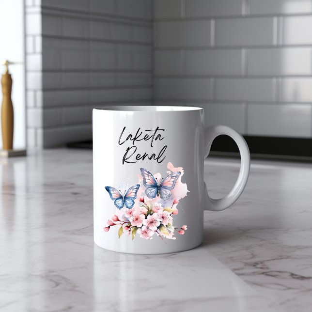 Mug Boue d'aquarelle papillon Messy (Créateur téléchargé)