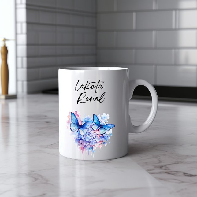 Mug Boue d'aquarelle papillon Messy (Créateur téléchargé)