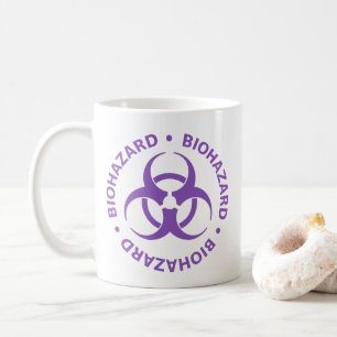 Mug Boue d'avertissement de risque biologique pourpre