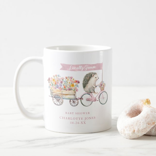 Mug Boue de Baby shower rose cultivée localement - Hér (Avec donut)