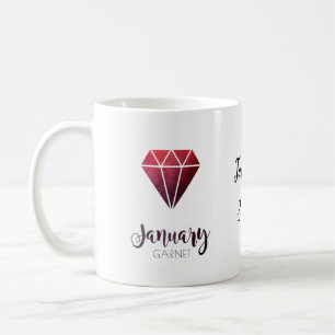 Mug Boue de Birthstone Garnet de janvier