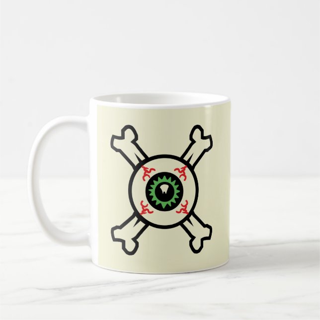 Mug Boue de café Eyeball et Crossbones (Gauche)