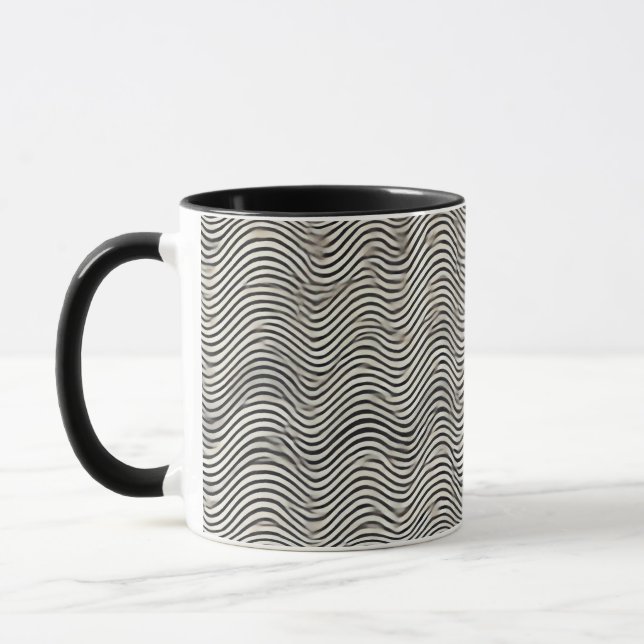 Mug Boue de café minimaliste Waves (Gauche)