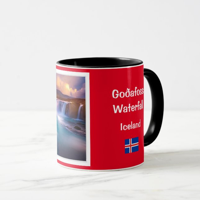 Mug Boue de cascade Goðafoss (Devant droit)