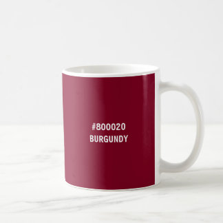 Mug Boue de code hexadécimal de couleur Bourgogne