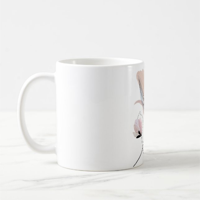 Mug Boue de fleurs d'aquarelle (Gauche)