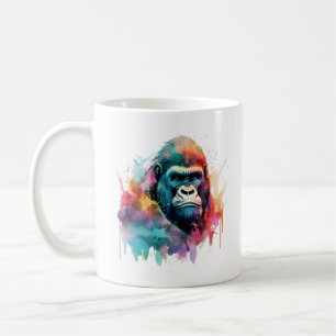 Mug Boue de gorille d'aquarelle
