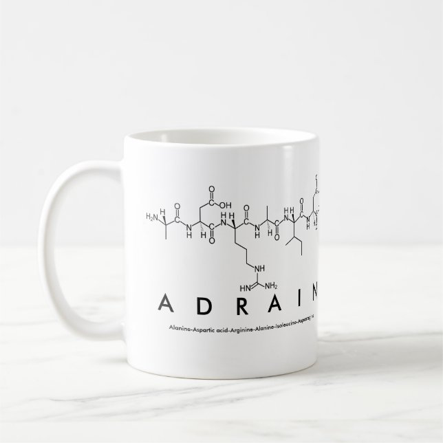 Mug Boue de nom du peptide Adrain (Gauche)