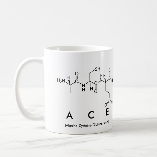 Mug Boue de nom du peptide As (Gauche)