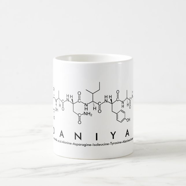 Mug Boue de nom du peptide Daniyal (Centre)