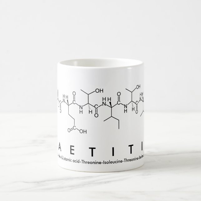 Mug Boue de nom du peptide de la laétitie (Centre)