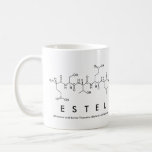 Mug Boue de nom du peptide Estel<br><div class="desc">Estel épelé dans les acides aminés comme E S T E L (acide glutamique Serine Thréonine acide glutamique Leucine) sur une tasse pour le scientifique en vous. Vous ne trouvez pas ce que vous voulez ?</div>