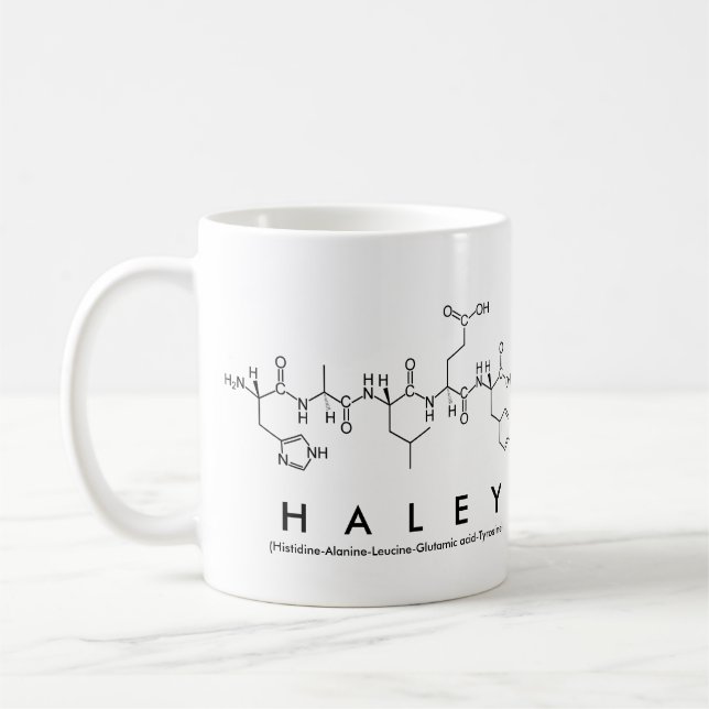 Mug Boue de nom du peptide haley (Gauche)
