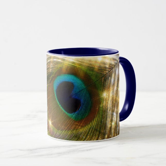 Mug Boue de plume de paon moussante (Devant droit)