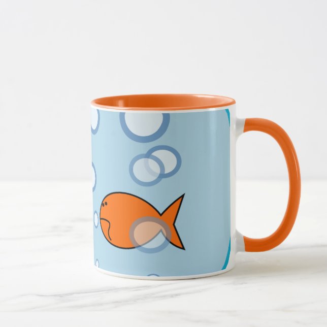 Mug Boue de poisson rouge personnalisée (Droite)
