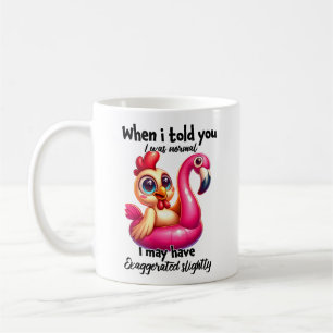 Mug Boue de poulet normale exagérée à Flamant rose de