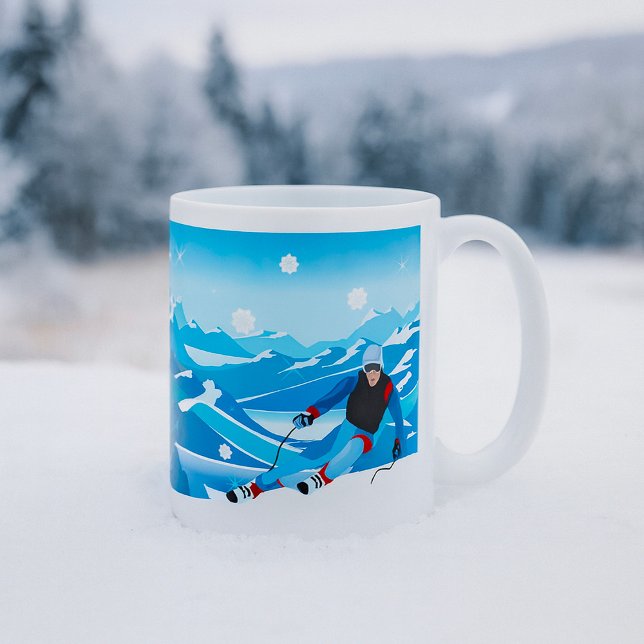 Mug Boue de ski de descente (Créateur téléchargé)