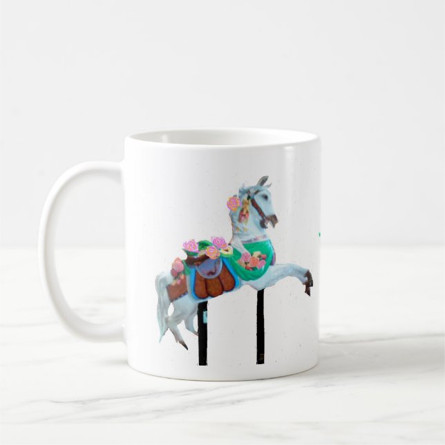 MUG "BOUE DÉCORATIVE DE CHEVAL CAROUSEL" BOUE DE CAFÉ (Gauche)