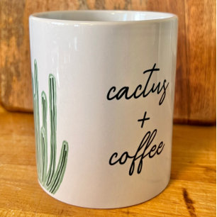 Mug Boue d'organes Cactus Plus Café Aquarelle