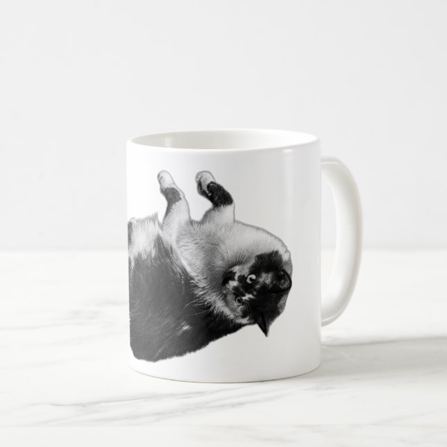 Mug Boue du matin de féline retournée (Devant droit)