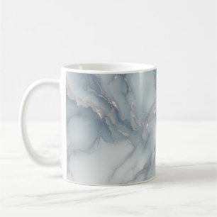 Mug Boue en marbre bleu pâle aux veines argentées