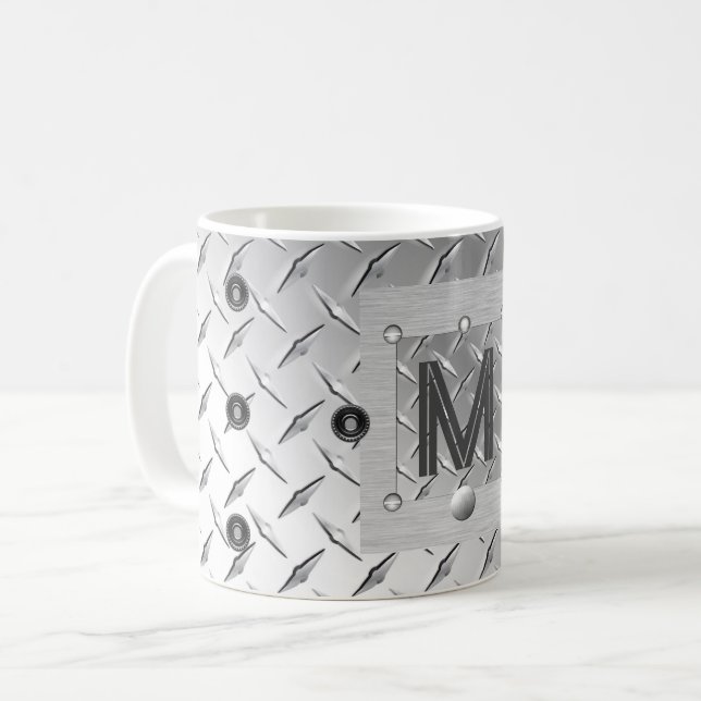 Mug Boue initiale en métal et acier (Devant gauche)