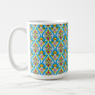 Mug Boue Motif colorée Art Nouveau Floral Aquarelle