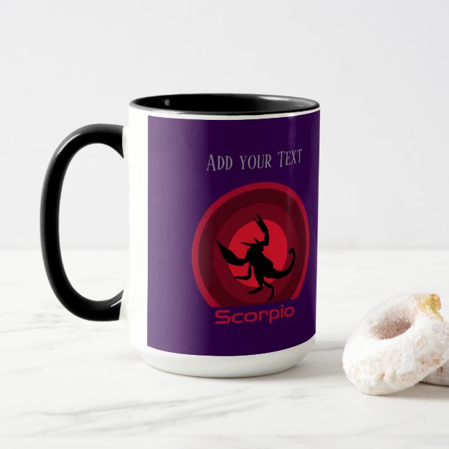 Mug Boue personnalisable Scorpio (Avec donut)