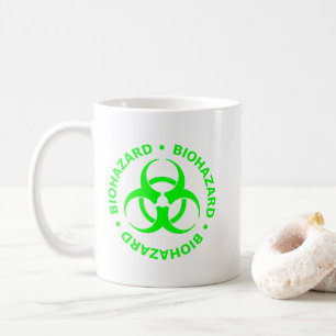 Mug Boue verte d'avertissement de danger biologique