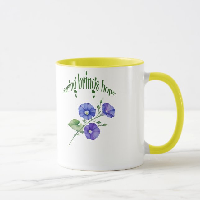 Mug Boug à fleurs de printemps - "Printemps apporte es (Droite)