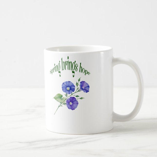 Mug Boug à fleurs de printemps - "Printemps apporte es (Droite)
