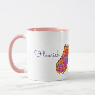 Mug Boug à papillon printanier "florissant"