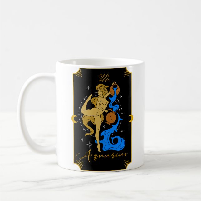 Mug Boug astrologique des signes de soucoupe Aquarius (Gauche)