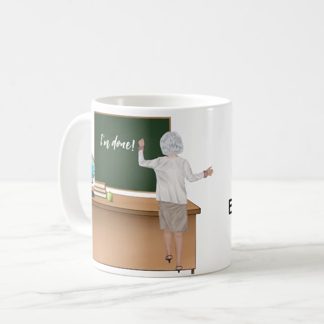 Mug Boug cadeau de retraite pour enseignant personnali (Devant gauche)