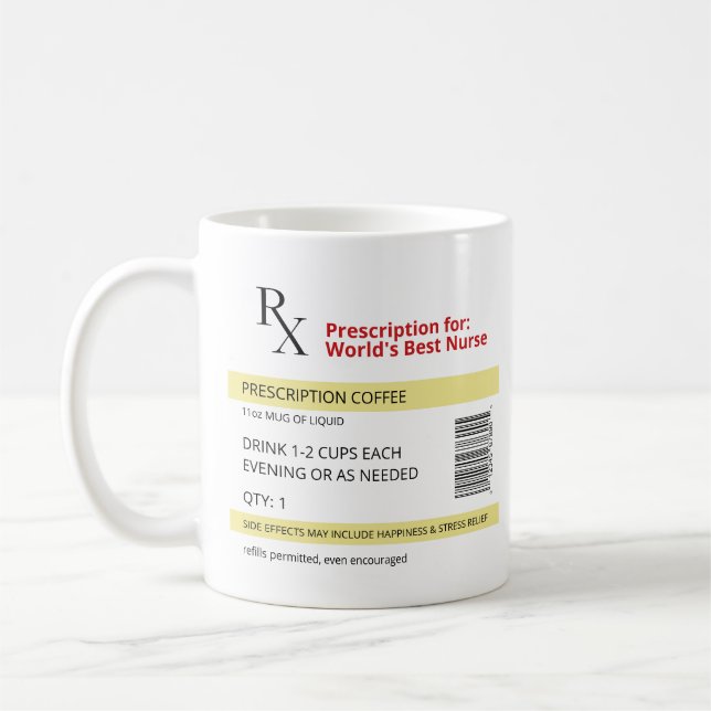 Mug Boug café RX - Drôle café d'ordonnance (Gauche)