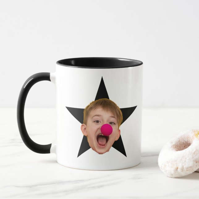 Mug Boug café visage Étoile personnalisée, Meilleur ca (Avec donut)