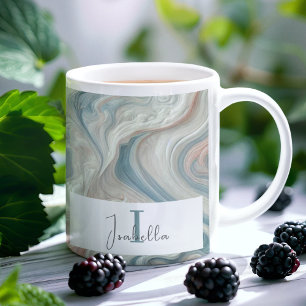 Mug Boug classique en marbre Pastel personnalisé