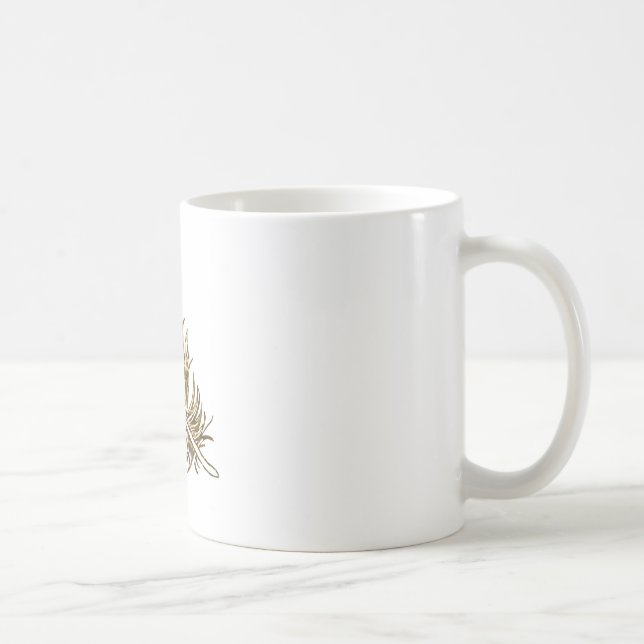 Mug Boug classique en plumes d'or (Droite)
