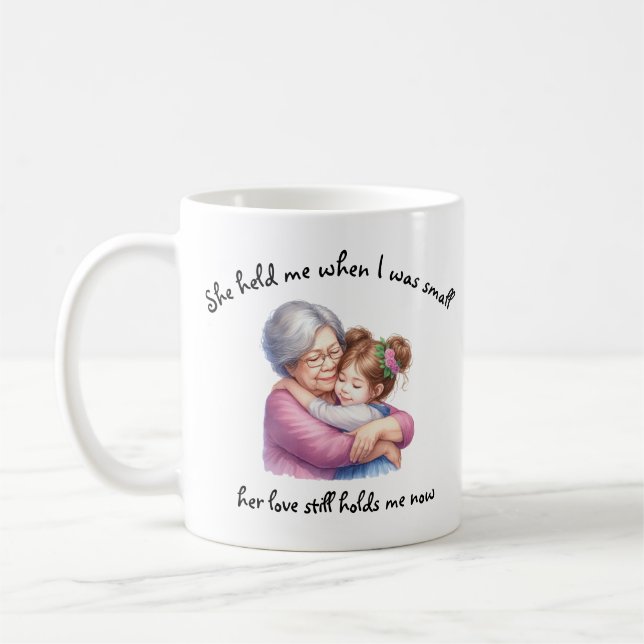 Mug Boug classique Grandma Hug personnalisé, 325 ml (Gauche)