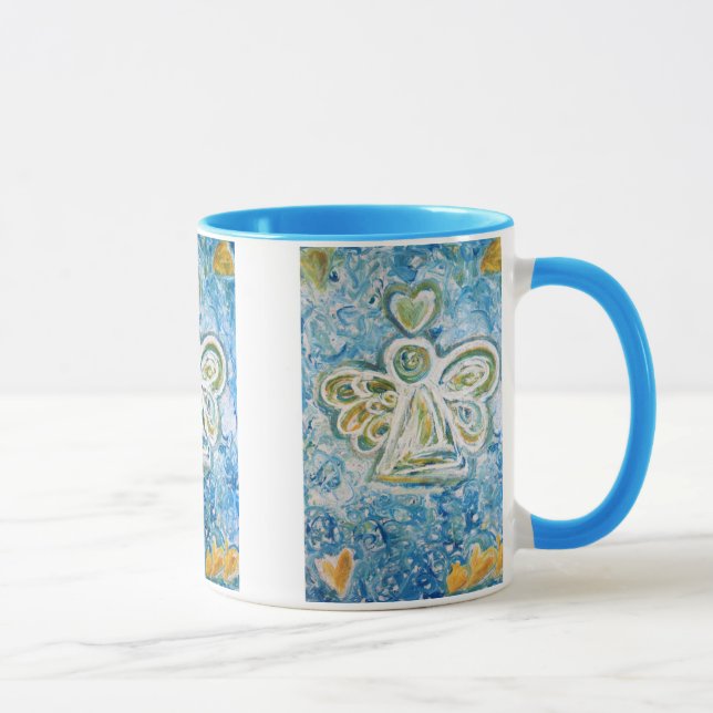 Mug Boug d'ange bleu doré (Droite)