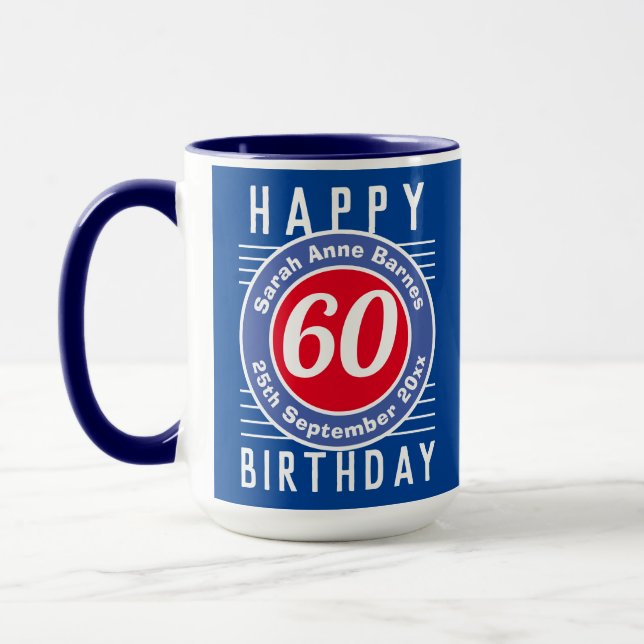 Mug Boug d'anniversaire avec âge, nom et date (Gauche)
