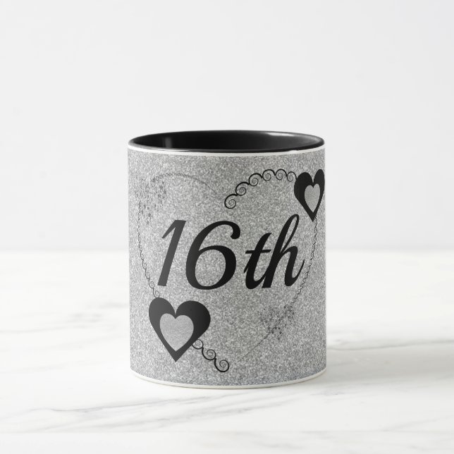 Mug Boug d'anniversaire spécial élégant 16e (Centre)