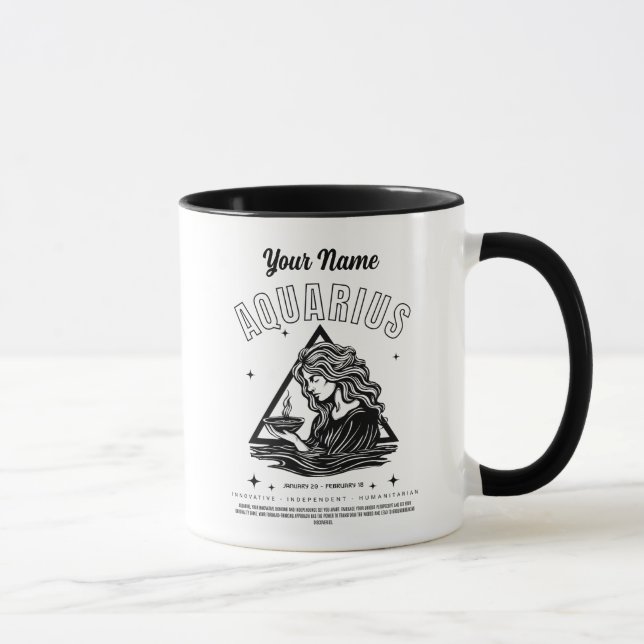 Mug Boug de café Aquarius personnalisé (Droite)