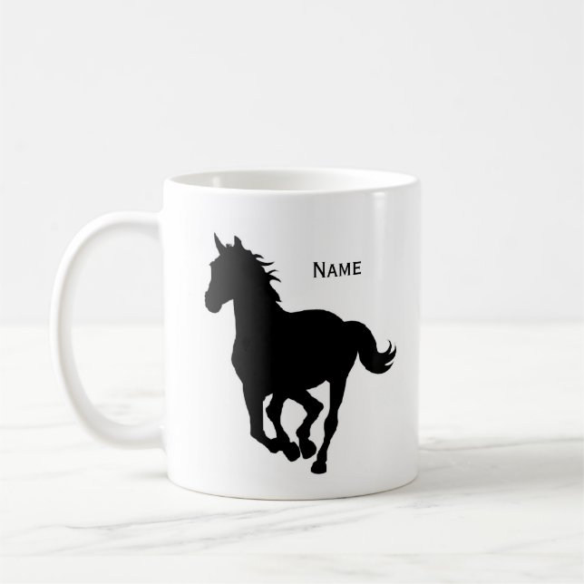 Mug Boug de café Cheval personnalisable (Gauche)