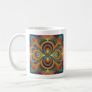 Mug Boug de café d'art fractal vibrant