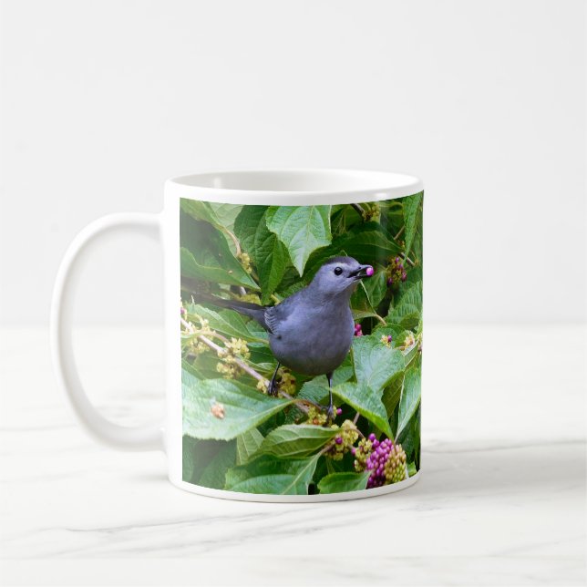 Mug Boug de café de Catbird gris par BirdingCollectibl (Gauche)