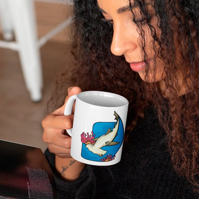 Mug Boug de café de requin marteau (Créateur téléchargé)