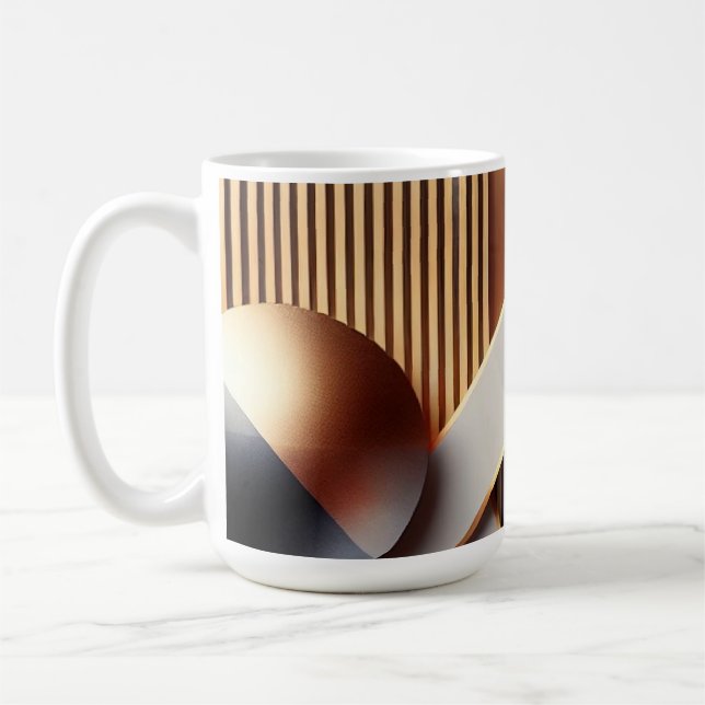 Mug Boug de café doré et géométrique moderne (Gauche)
